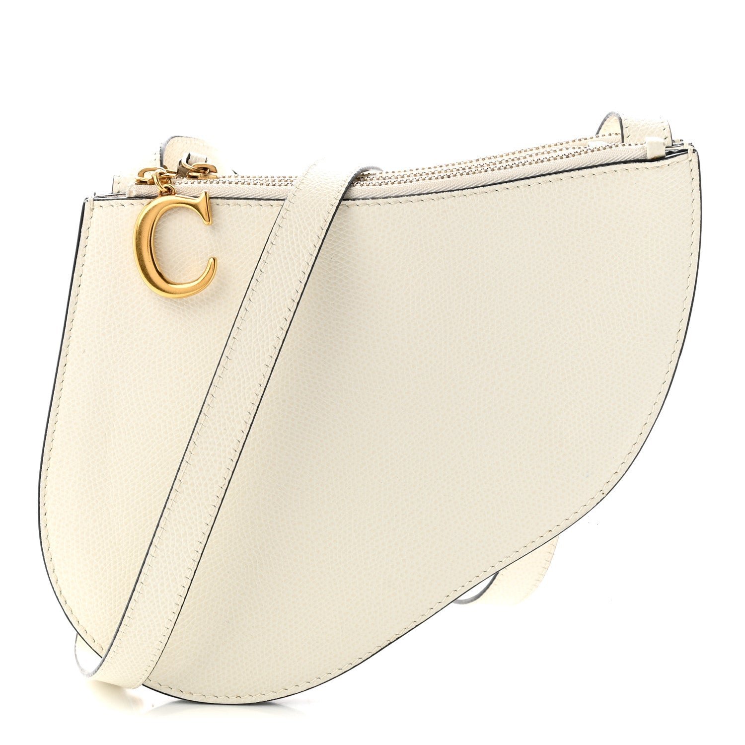 Christian Dior Goatskin Saddle Rodeo Pouch Latte