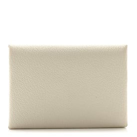 Hermes Chevre Mysore Calvi Duo Card Case Beton