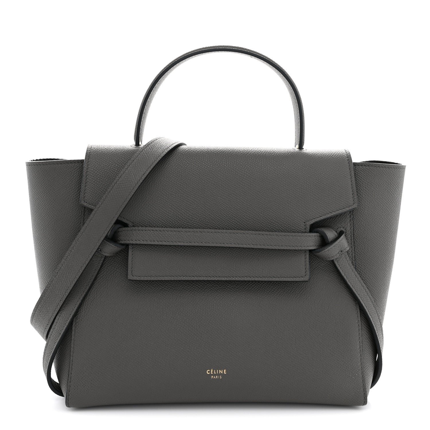 Celine Baby Grained Calfskin Micro Belt Bag Grey