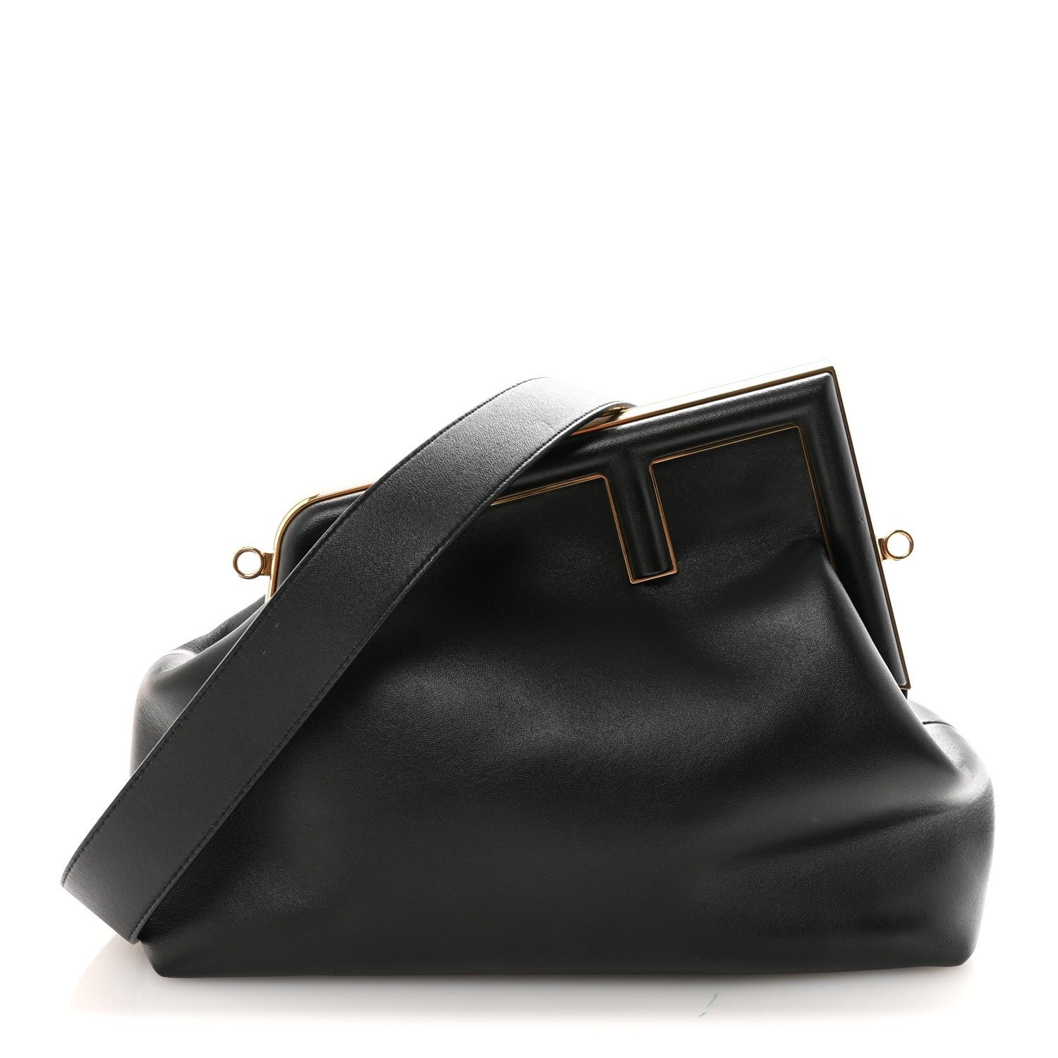 Fendi Shiny Nappa Medium Fendi First Black