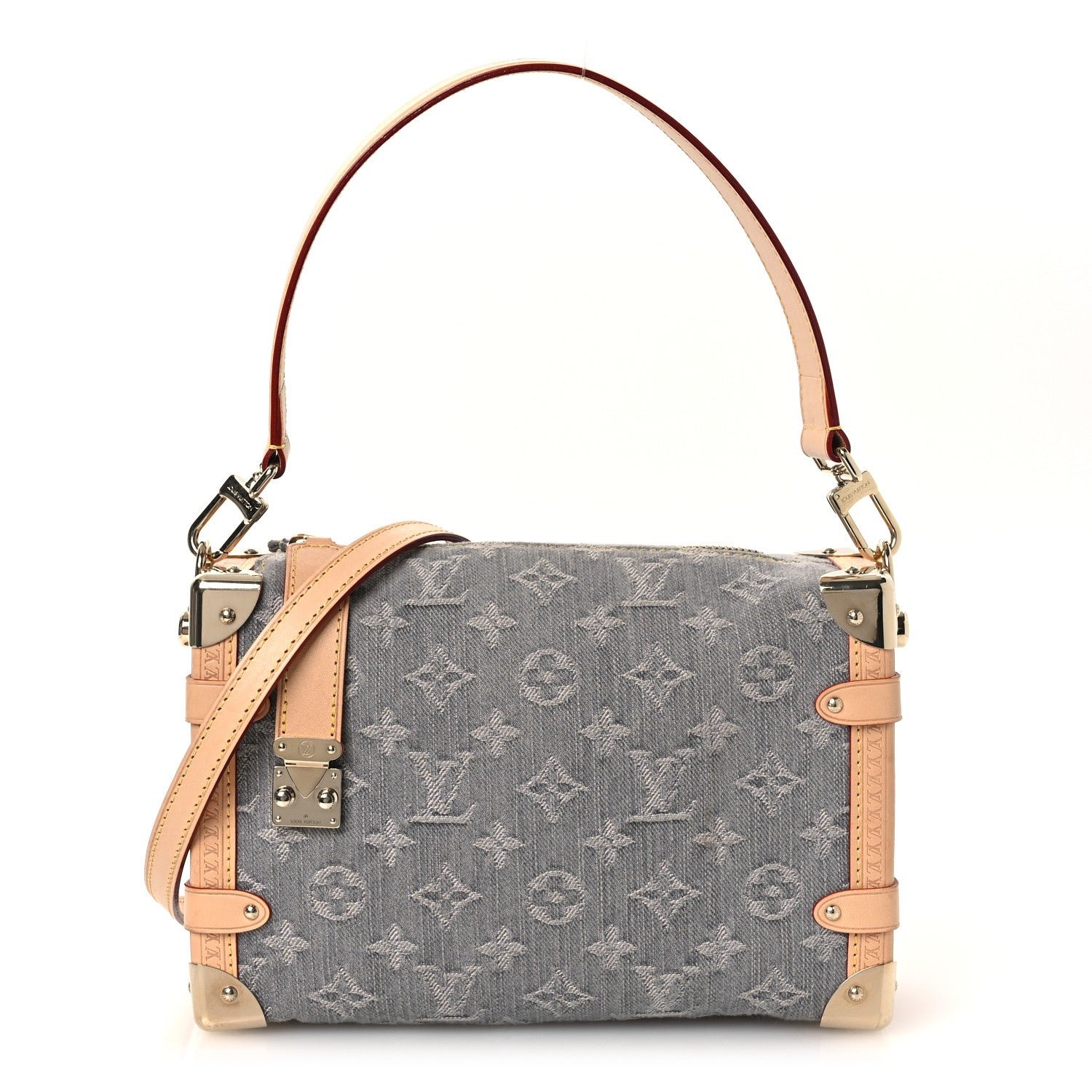Louis Vuitton Monogram Denim Side Trunk MM Washed Gray