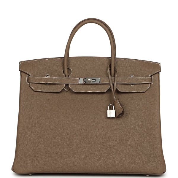 Hermes Hermes Birkin 40 Etoupe Togo Palladium Hardware