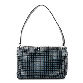 Alexander Wang Mesh Crystal Rhinestone Mini Heiress Pouch Navy