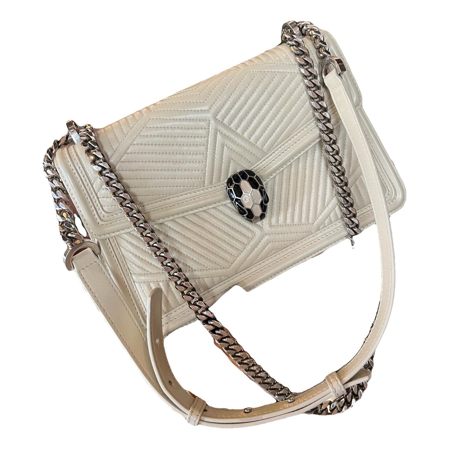 Serpenti leather handbag