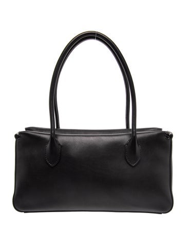 Leather 'E/W' Top Handle Bag