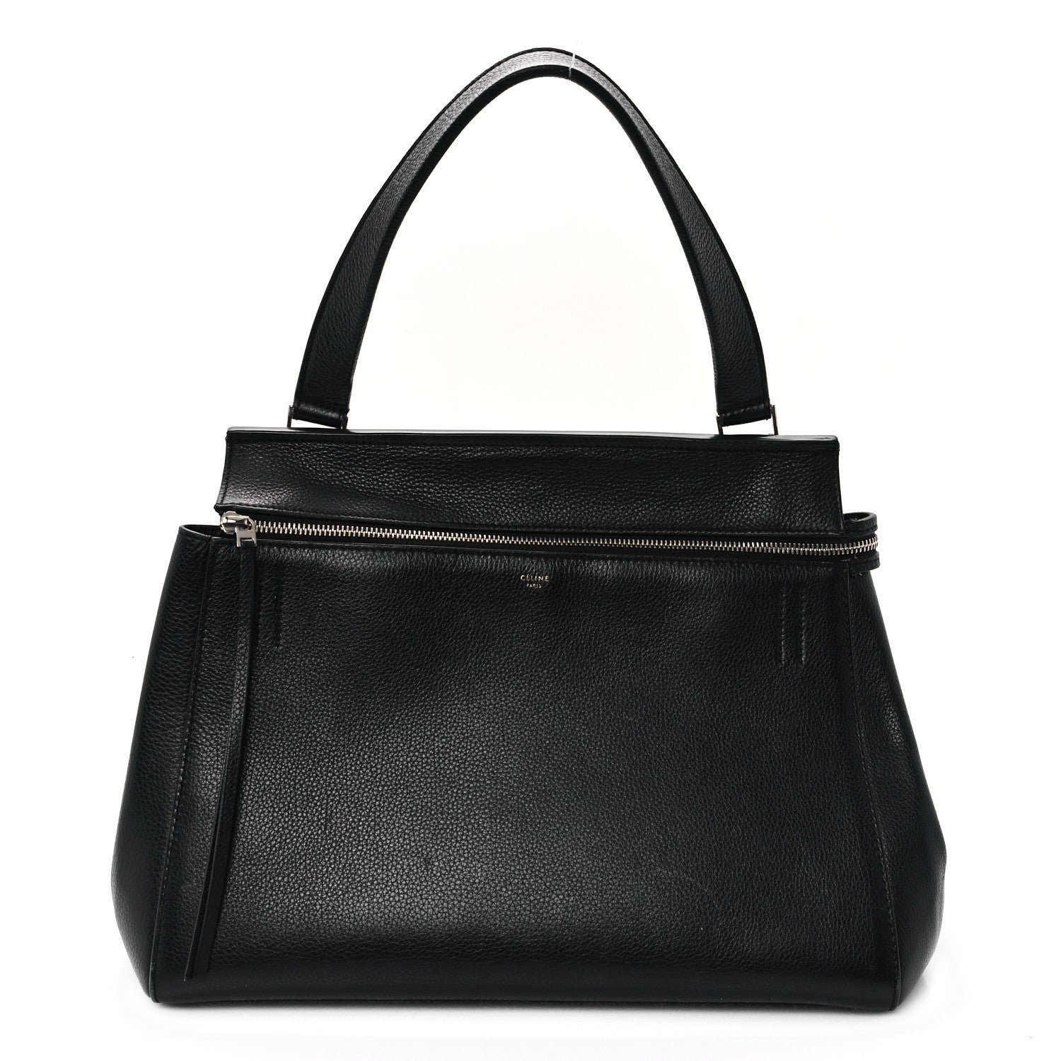 Celine Grained Calfskin Medium Edge Shoulder Bag Black