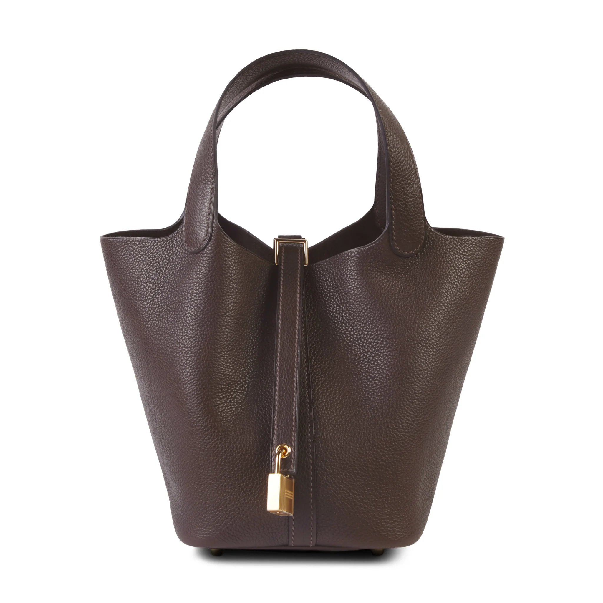 Brand New ( Rank N ) HERMÈS Picotin Lock PM Ebene (46) Barenia Faubourg Gold hardware G (2026)