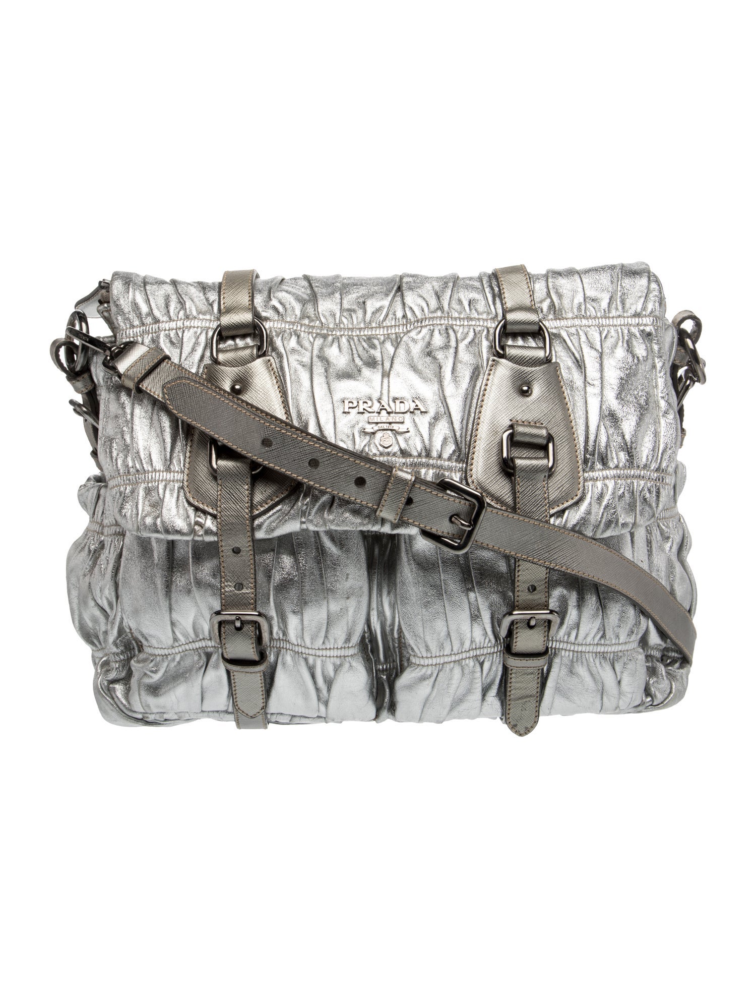 Prada Nappa Gaufre Leather Crossbody Bag Vintage