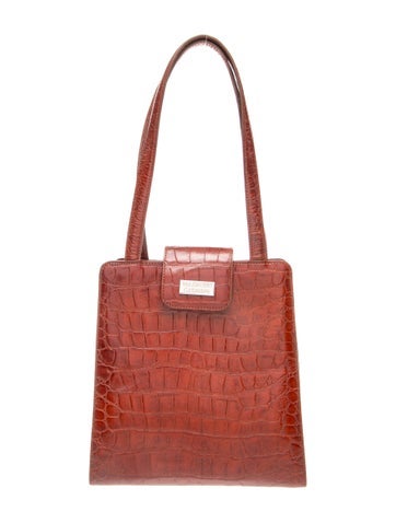 Embossed Leather Shoulder Bag Vintage