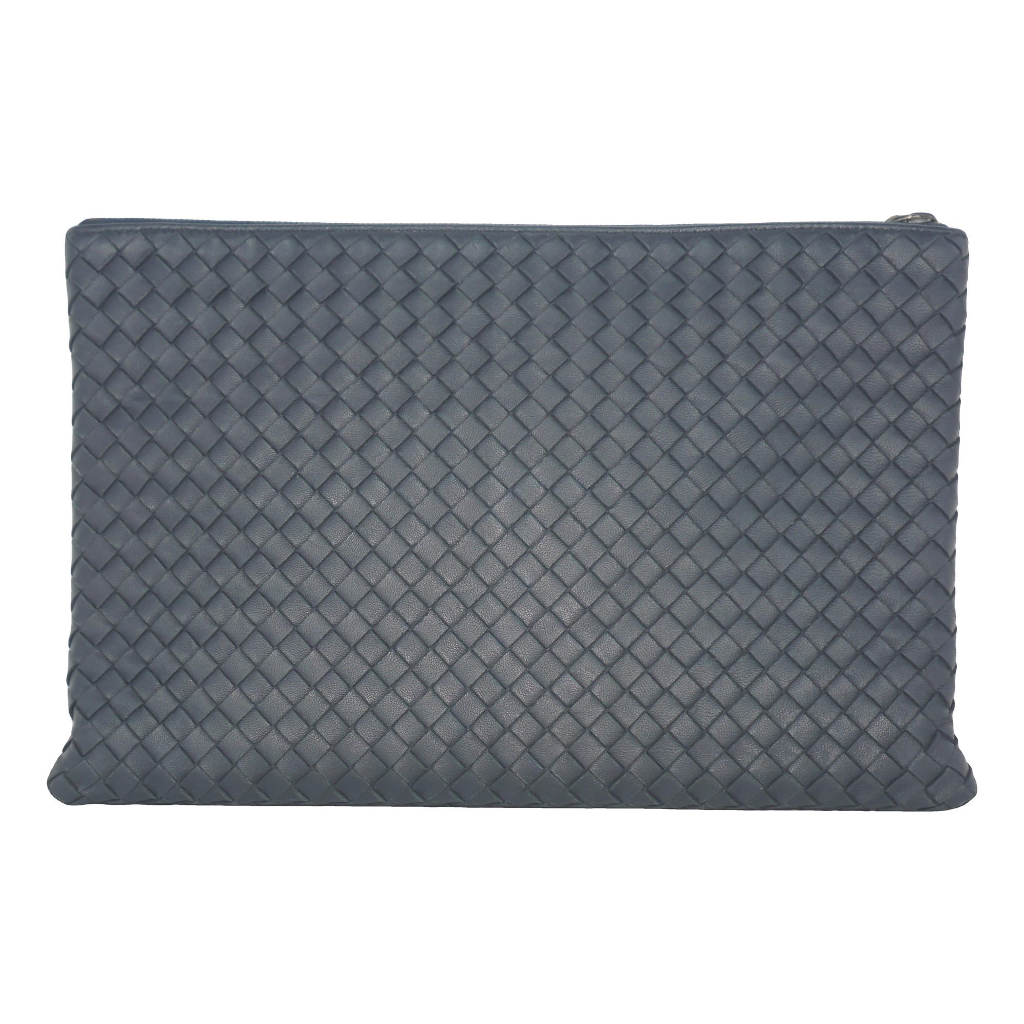 Leather clutch bag