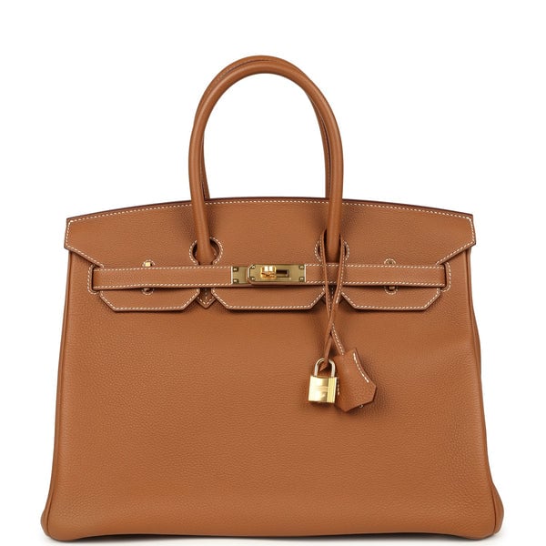 Hermes Pre-owned Hermes Birkin 35 Gold Togo Gold Hardware