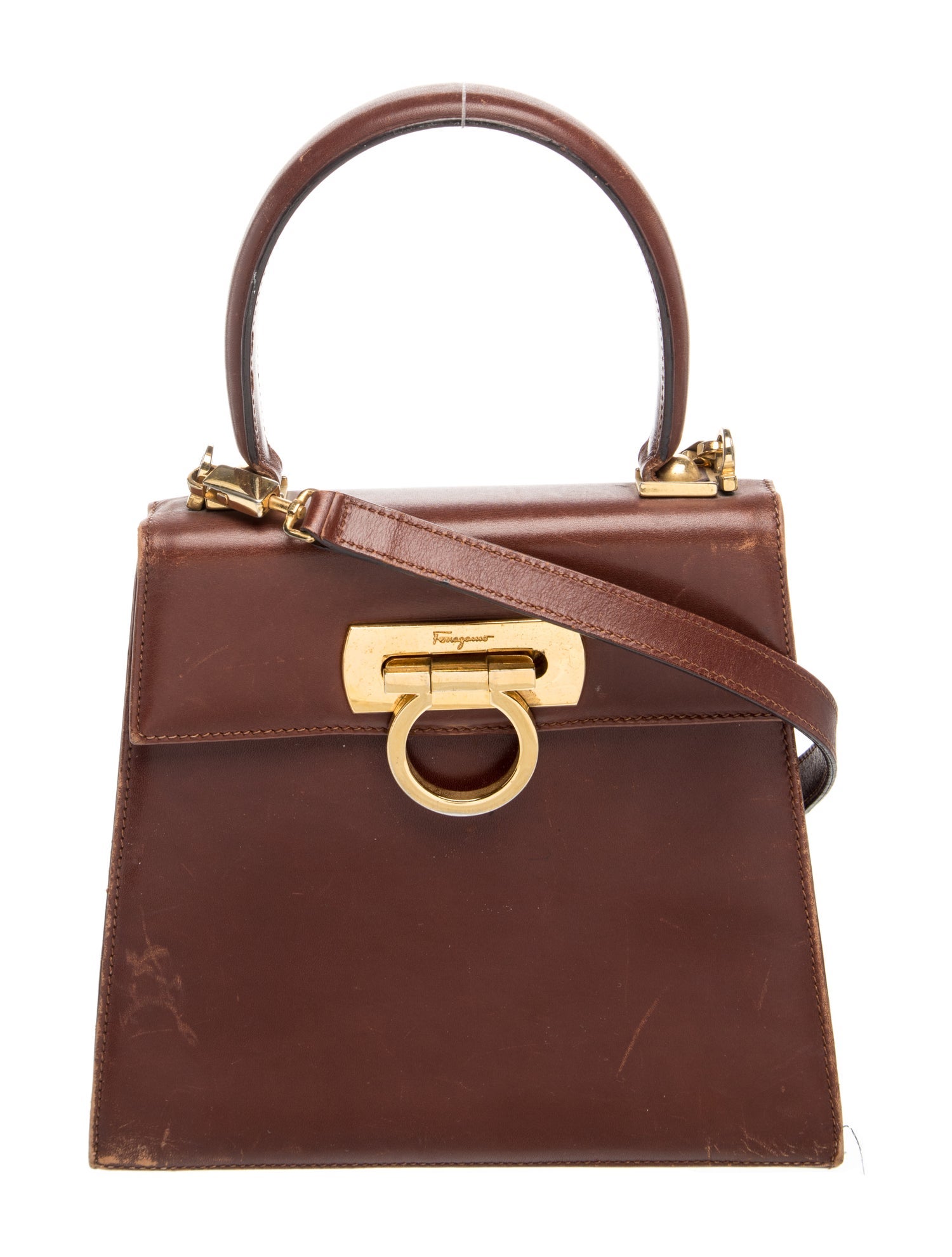 Leather Top Handle Bag Vintage