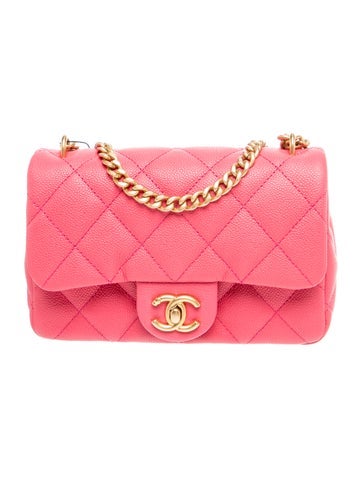 Quilted Caviar Mini Sweetheart Flap Bag w/Tags