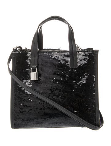 Sequins Top Handle Bag