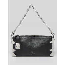 Louis Vuitton BLack Leather Slim Trunk Bag
