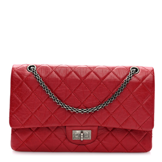 Chanel Aged Calfskin Quilted 2.55 Reissue 227 Flap Red