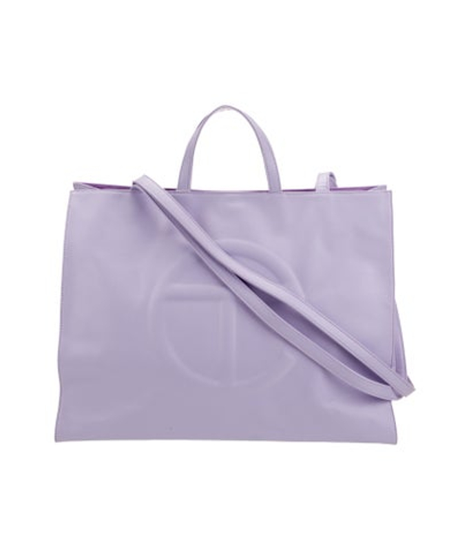 Telfar Vegan Leather Lavender Shopping Bag Large