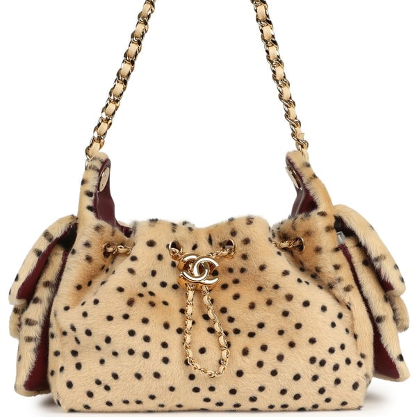 Chanel Mini 25 Hobo Bag "Cheetah Print" Calf Hair Gold Hardware