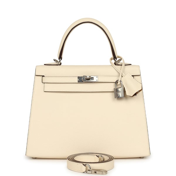 Hermes Kelly Sellier 25 Nata Verso Epsom Palladium Hardware