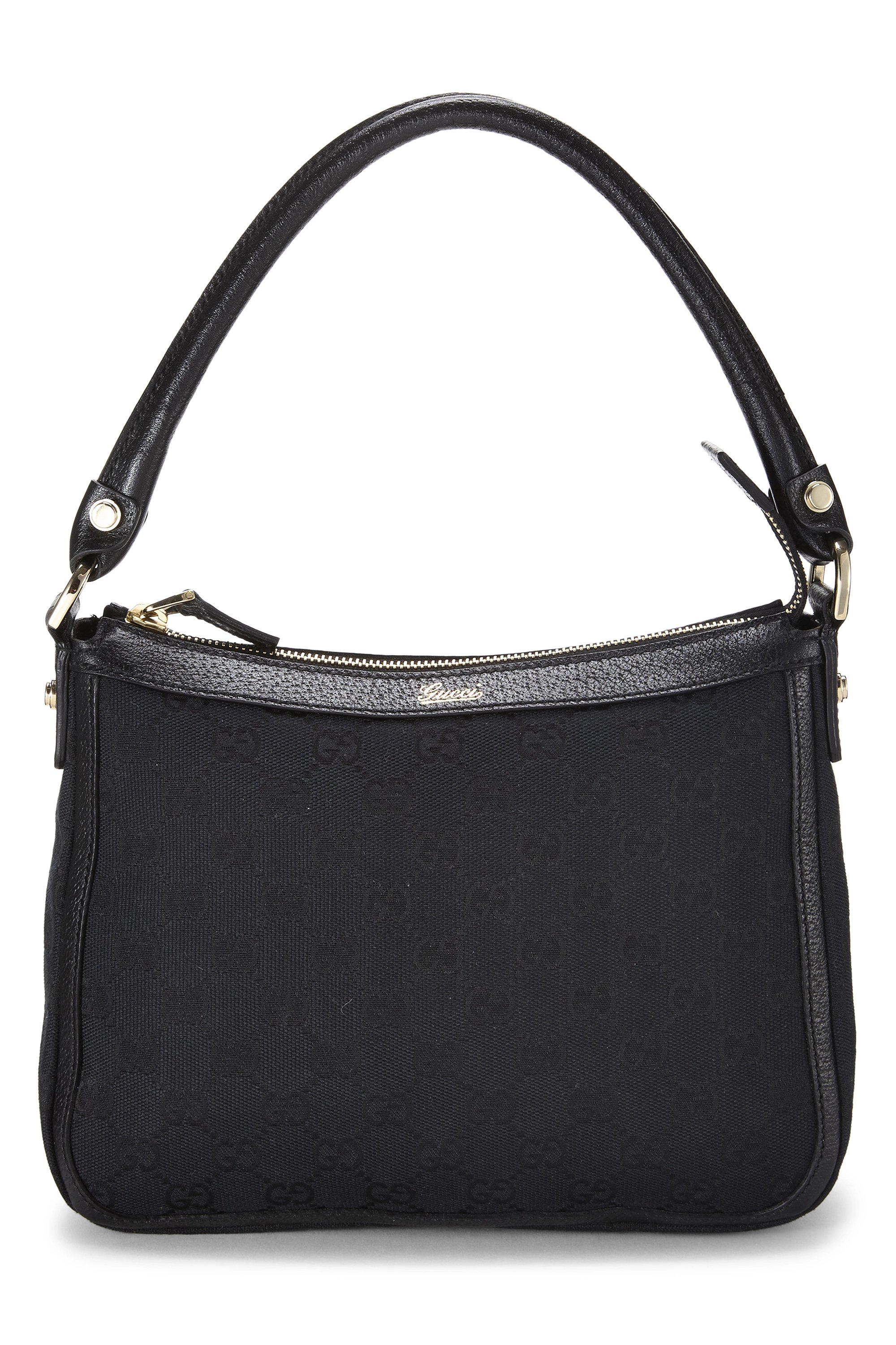 Black GG Canvas Abbey Shoulder Bag