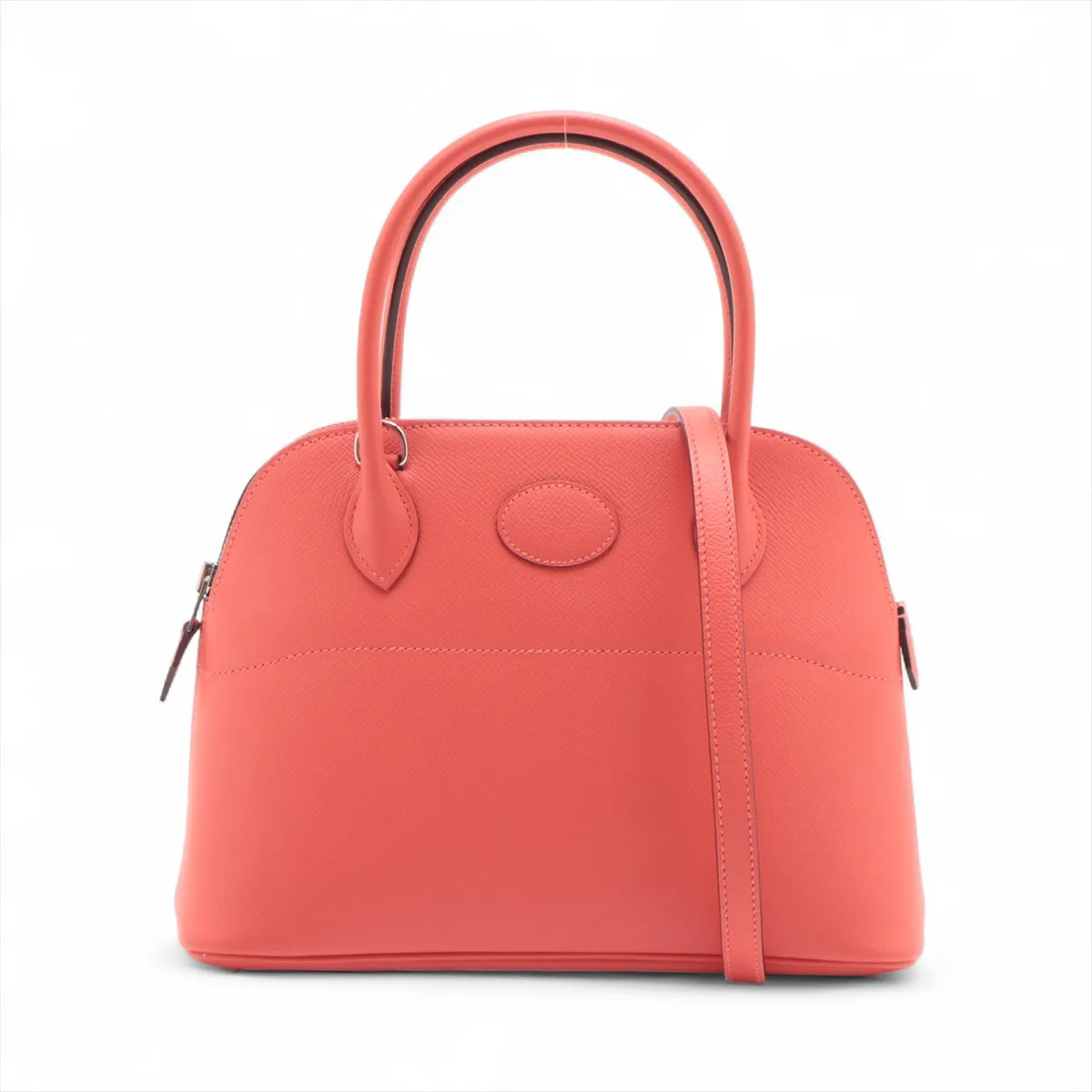 Hermès Bolide 27 Veau Epsom Rose jaipur Silver Metal Fittings