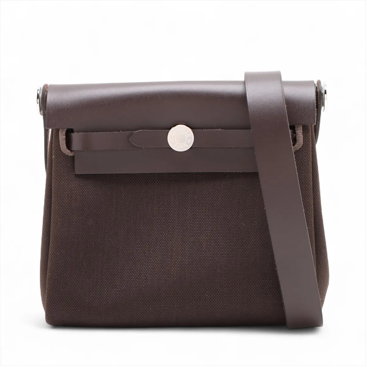 Hermès Herbag Zip 20 Mini Twal Military x Vash Hunter Ebène Silver Metal Fitting