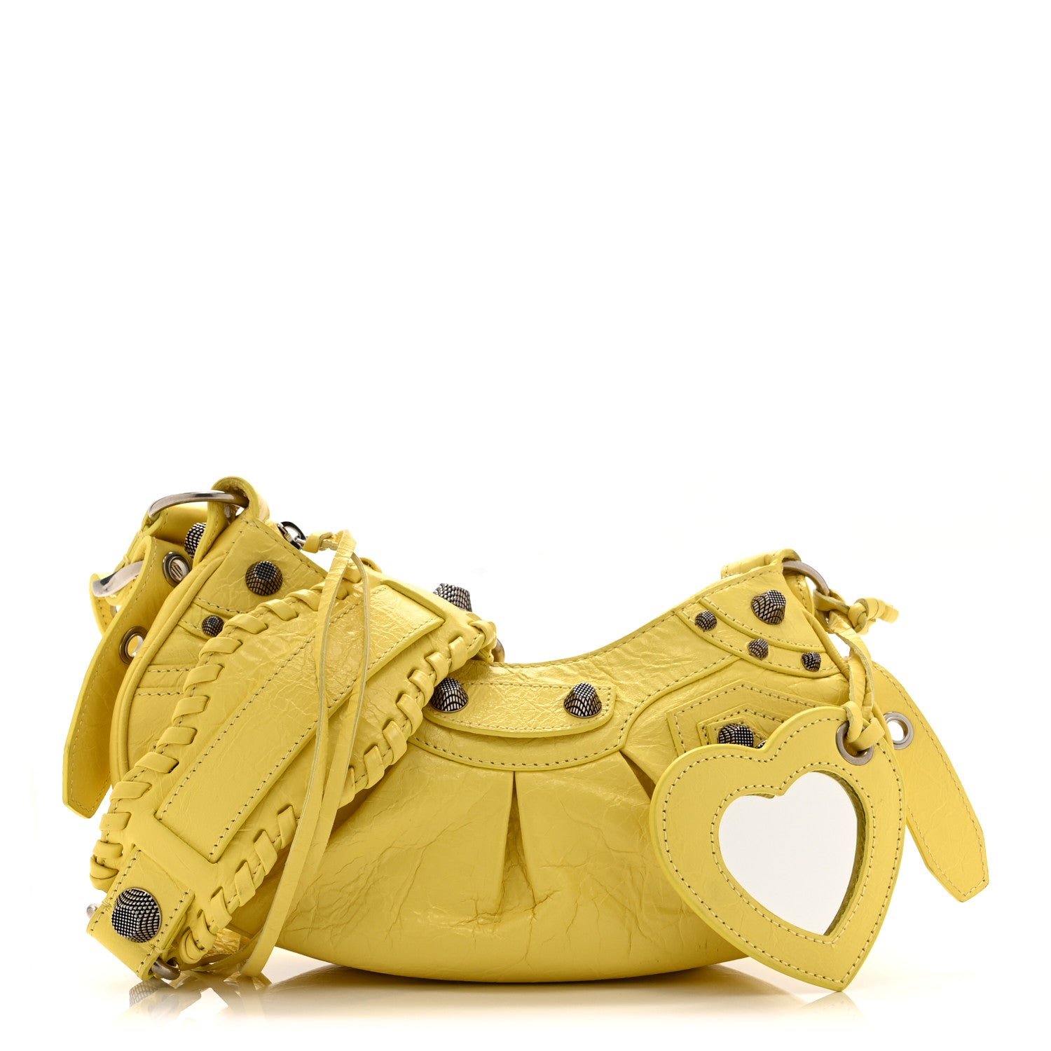 Balenciaga Agneau Arena Le Cagole Shoulder Bag XS Lime