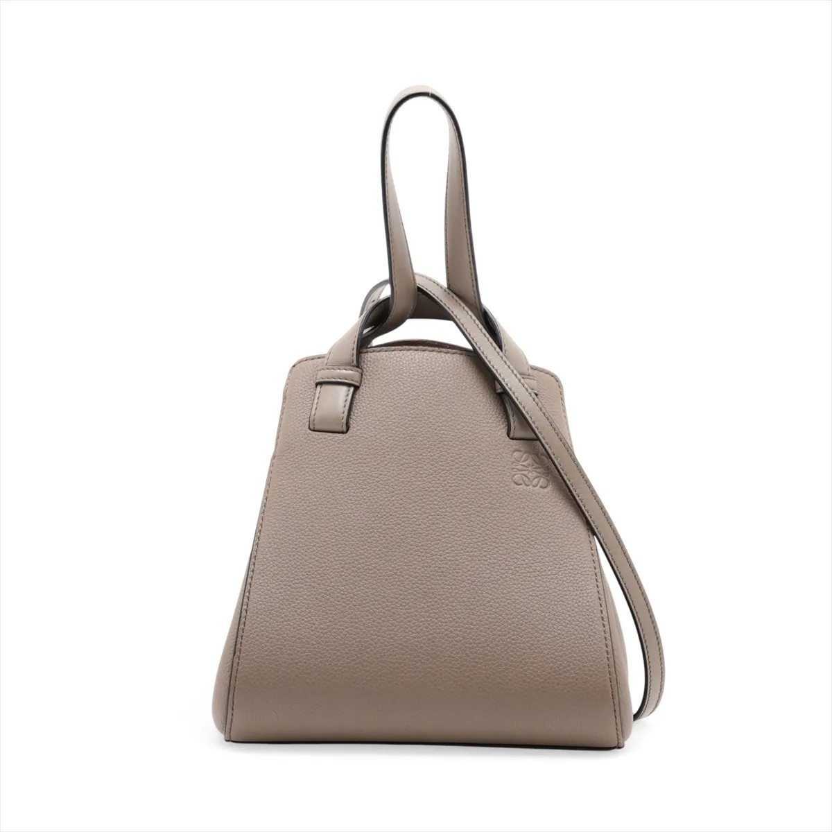 Loewe hammock nuggets Leather 2 Way Handbag Khaki