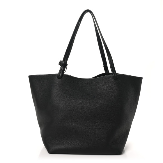The Row Grained Calfskin Park Tote Three Black