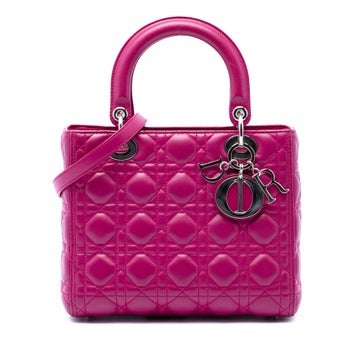 Lambskin Medium Lambskin Cannage Lady Dior