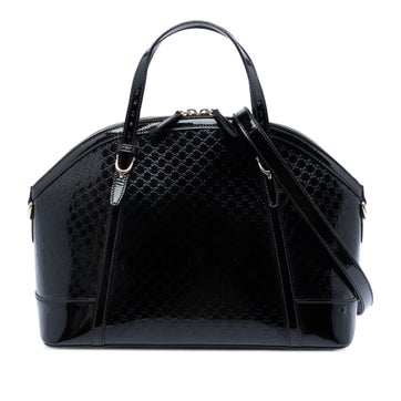 Patent Leather Large Microguccissima Patent Nice Dome Satchel