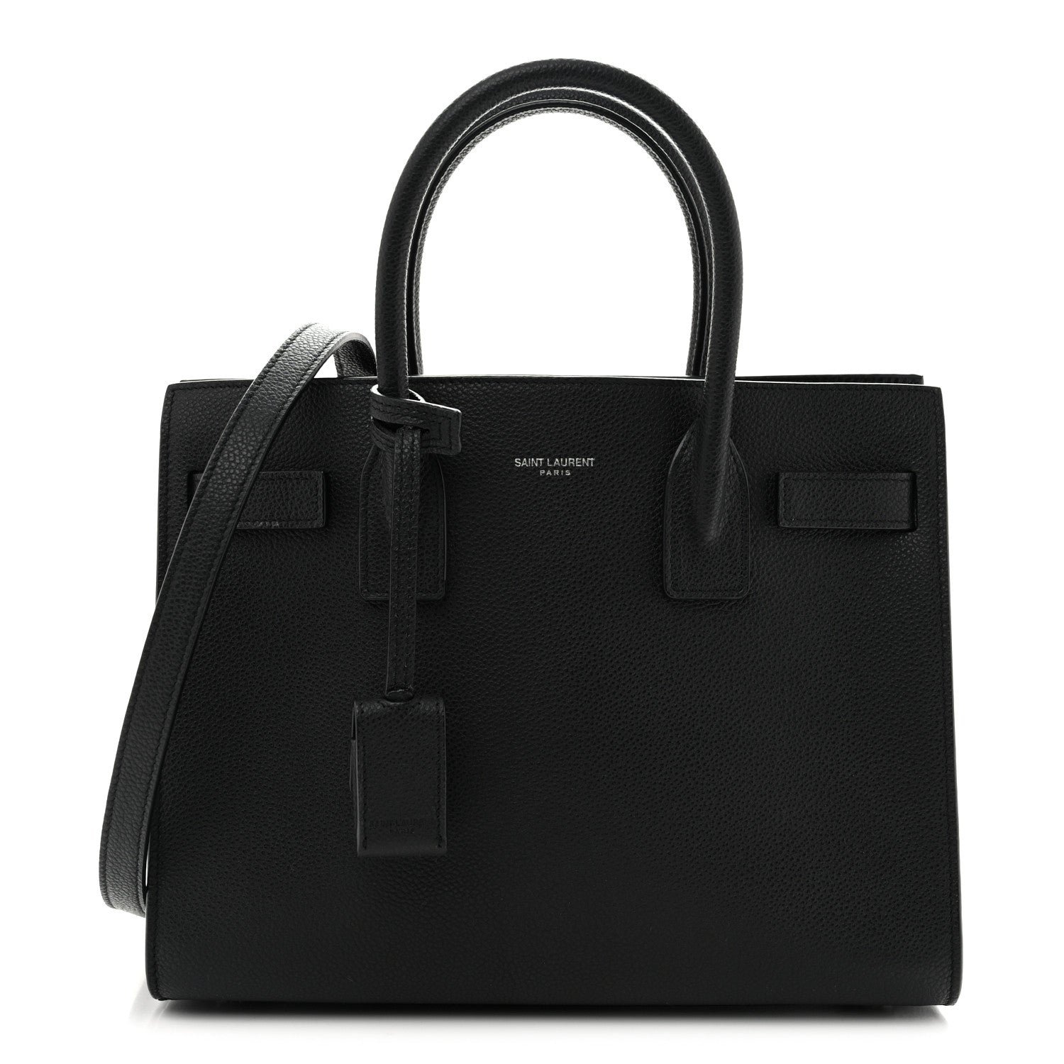 Saint Laurent Grained Calfskin Baby Sac De Jour Black