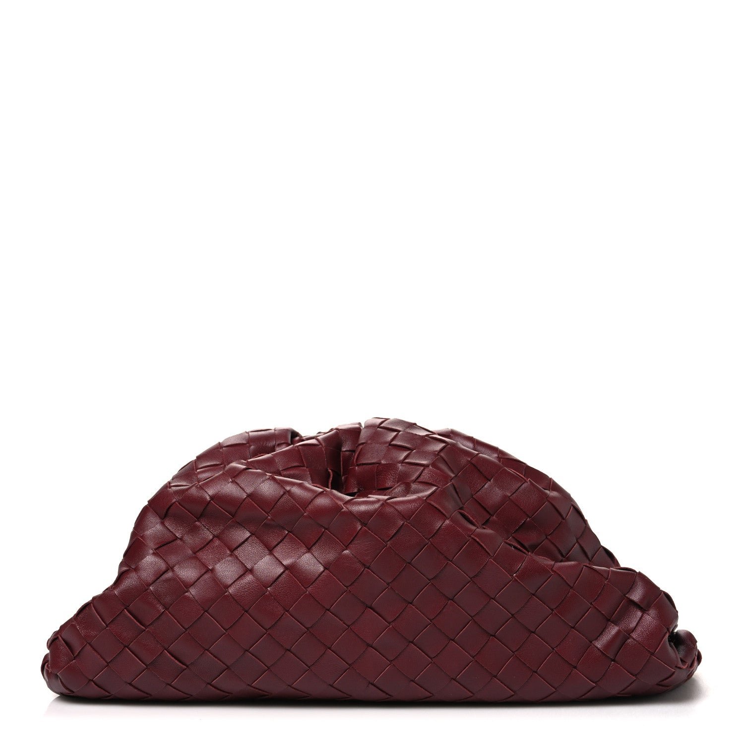 Bottega Veneta Nappa Maxi Intrecciato The Pouch Oversized Clutch Bordeaux