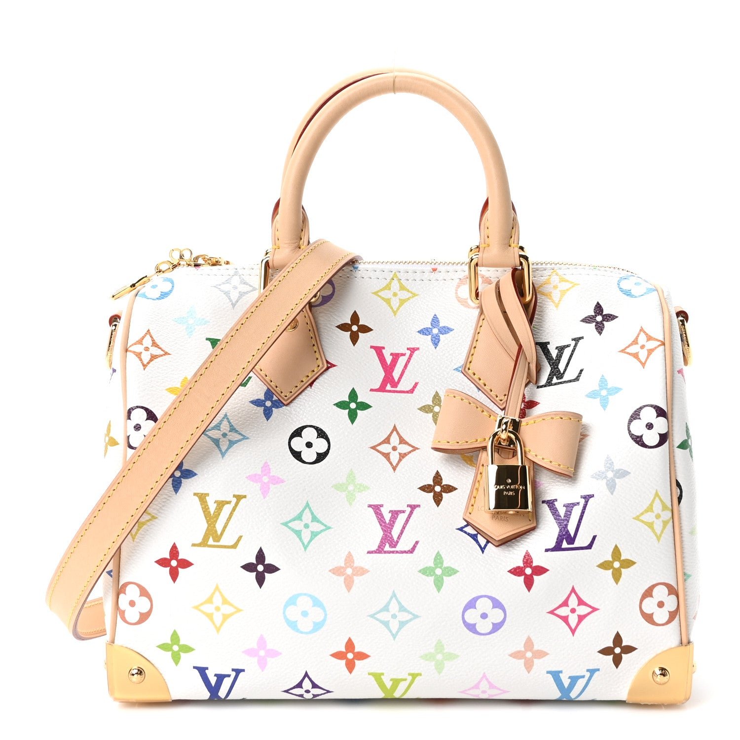Louis Vuitton LV X TM Monogram Multicolor Speedy Bandouliere 25 White