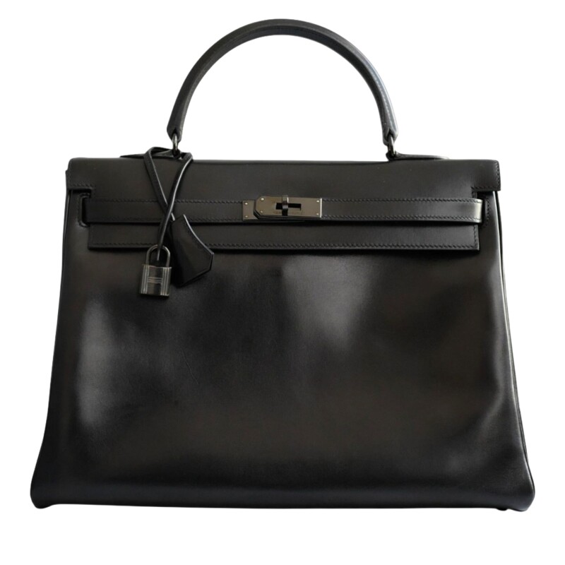Limited Edition Black Box Calf So Black Retourne Kelly 35 Black PVD Hardware, 2010