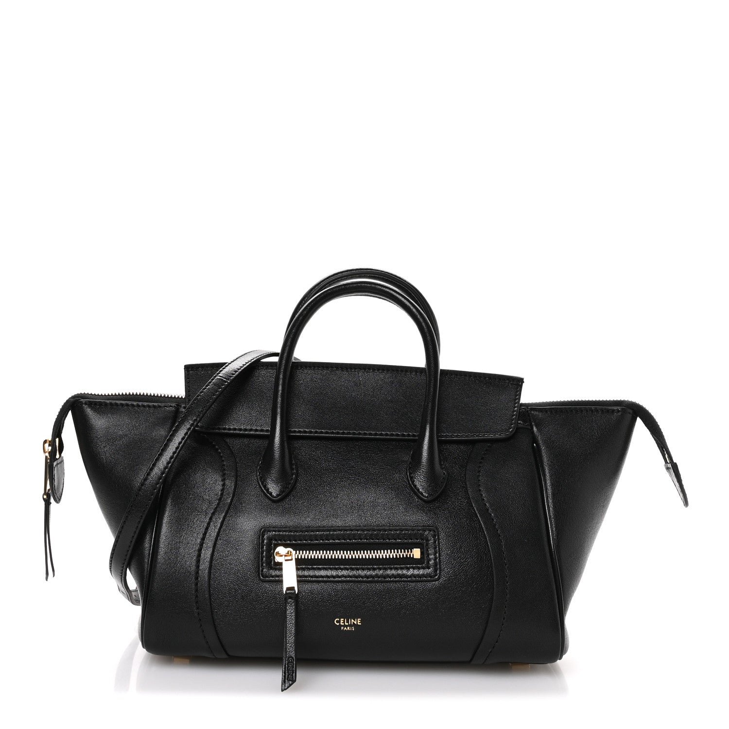 Celine Supple Shiny Lambskin Little New Luggage Black
