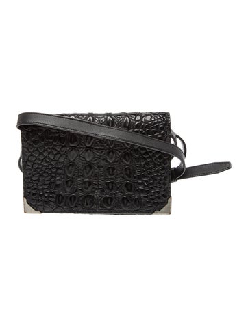 Embossed Leather Crossbody Bag
