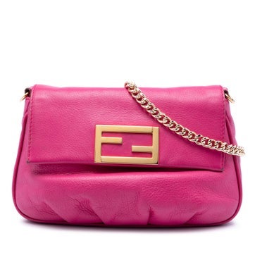 Calf Leather Leather Fendista Pochette Crossbody