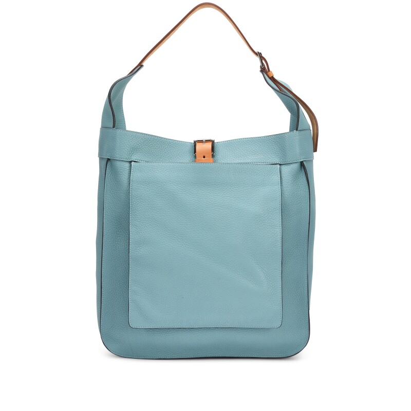 Hermes Bleu Ciel Clemence Marwari GM Palladium Hardware, 2009