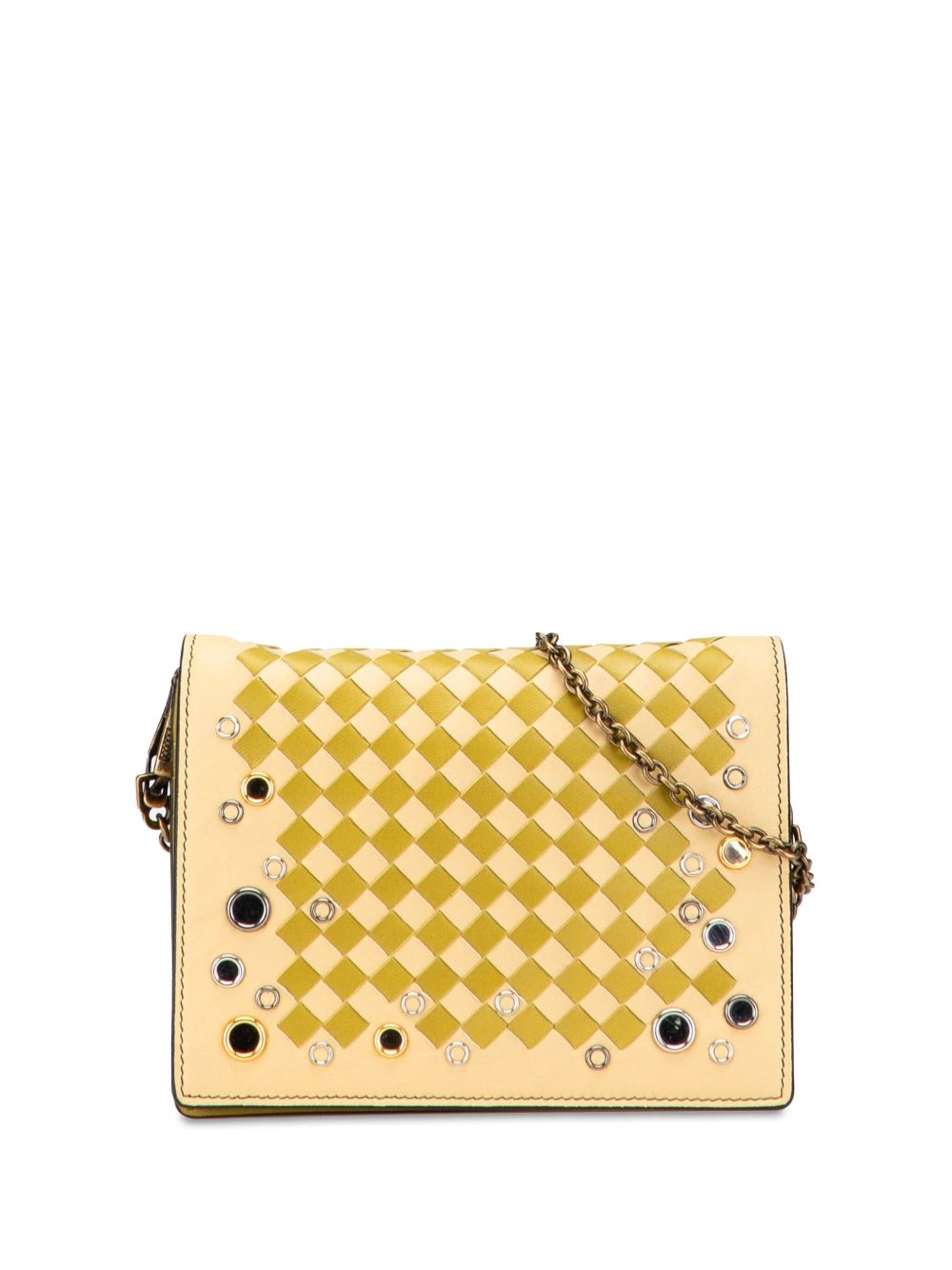 2012-2025 Nappa Intrecciato Studded Wallet on Chain crossbody bag