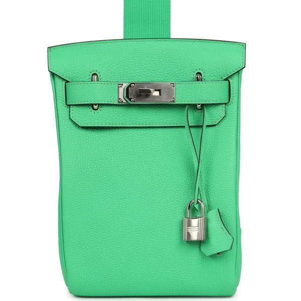 Hermes HAC A Dos PM Backpack Vert Comics Togo Palladium Hardware