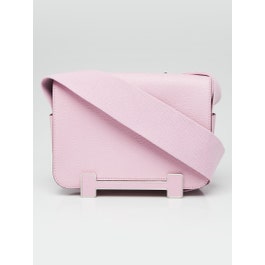 Hermes Hermes Mauve Sylvester Chevre Leather Palladium Plated Geta Crossbody Bag