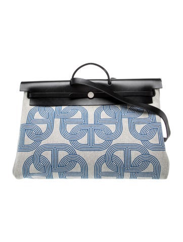 Hermes Toile Plume 'Circuit 24' Herbag Zip Cabine 50