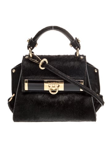 Ponyhair Top Handle Bag