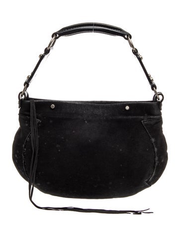 Suede shoulder bag