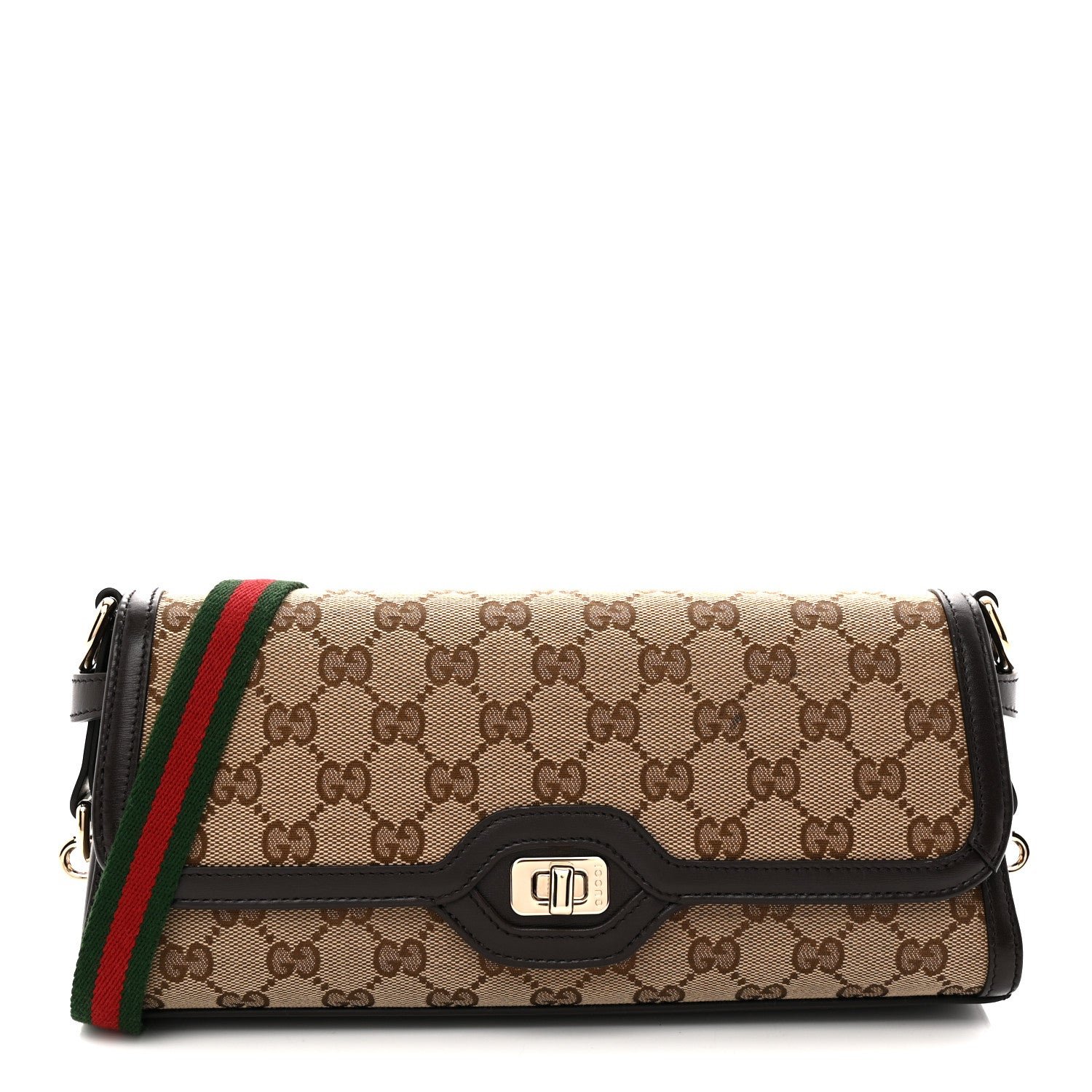 Gucci GG Monogram Small Luce Shoulder Bag Beige Ebony
