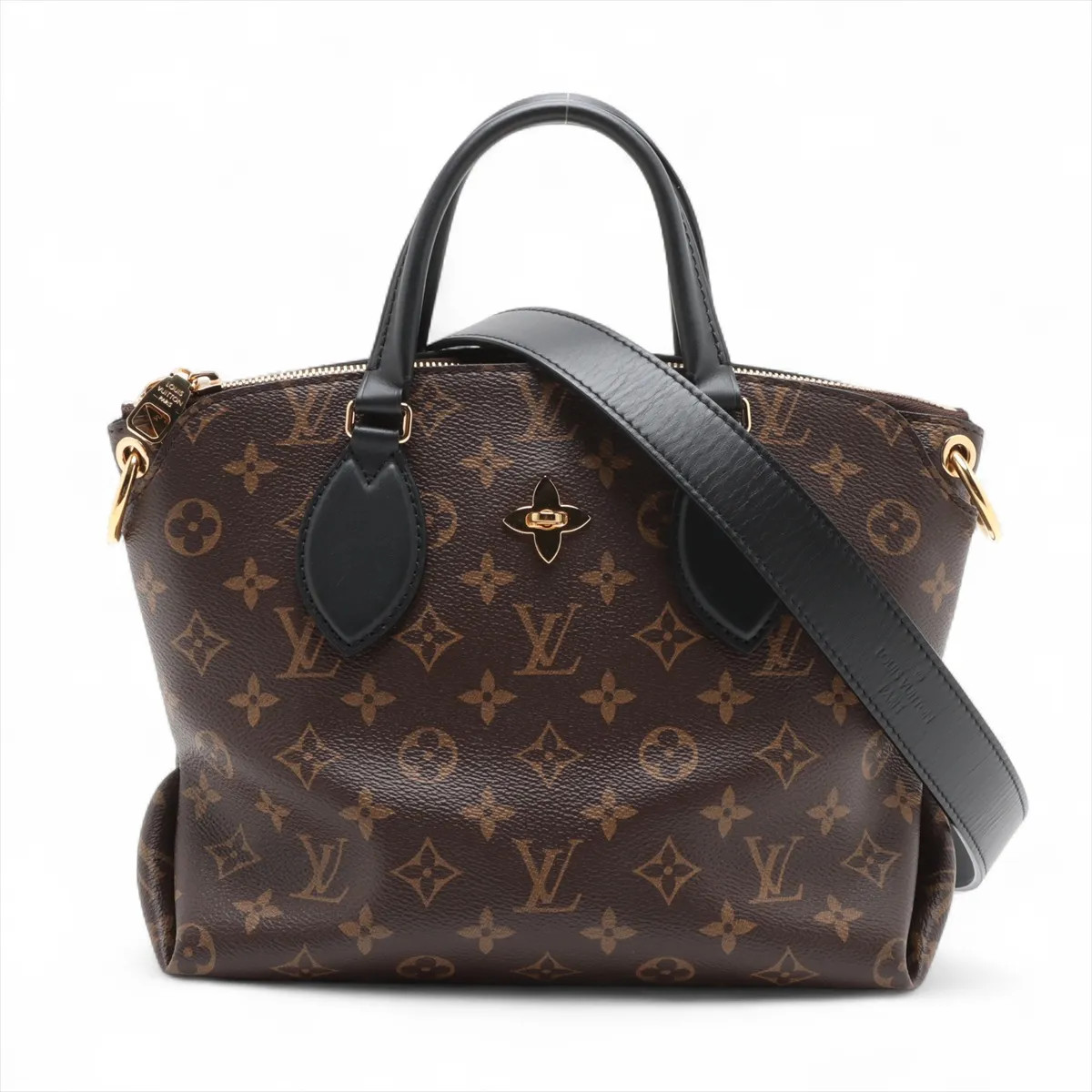 Louis Vuitton Monogram Flower zipped Tote Bag PM M44351 Brown