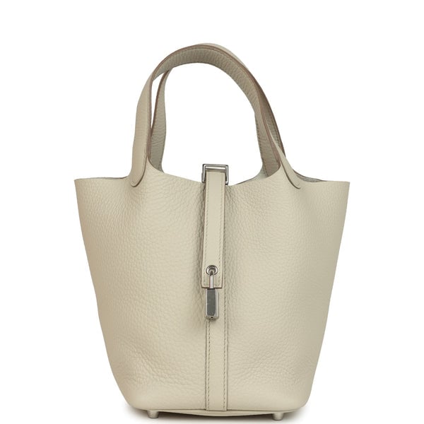 Hermes Hermes Picotin Lock 18 Beton Clemence Palladium Hardware