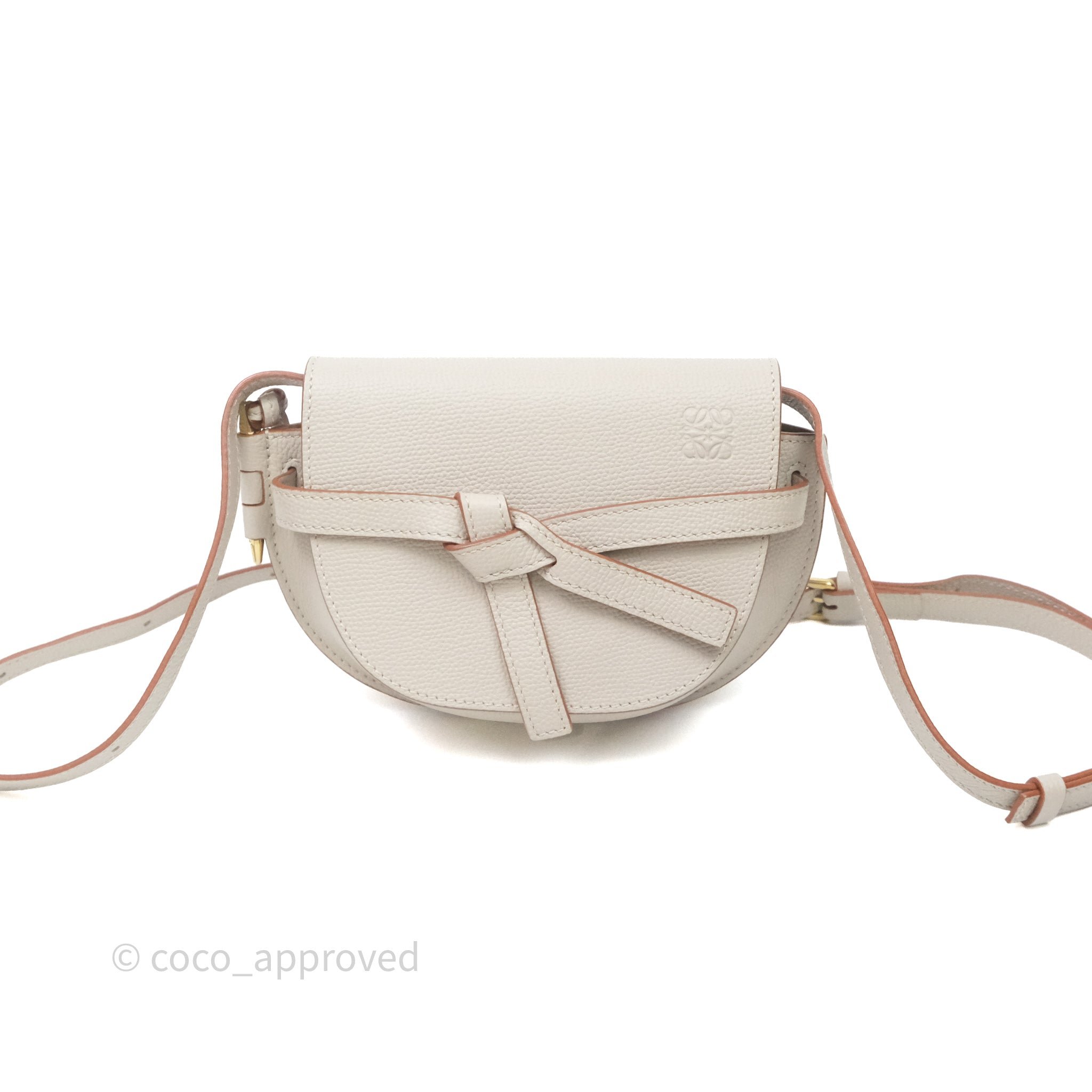 Loewe Mini Dual Gate Bag Light Ghost Grain Calfskin