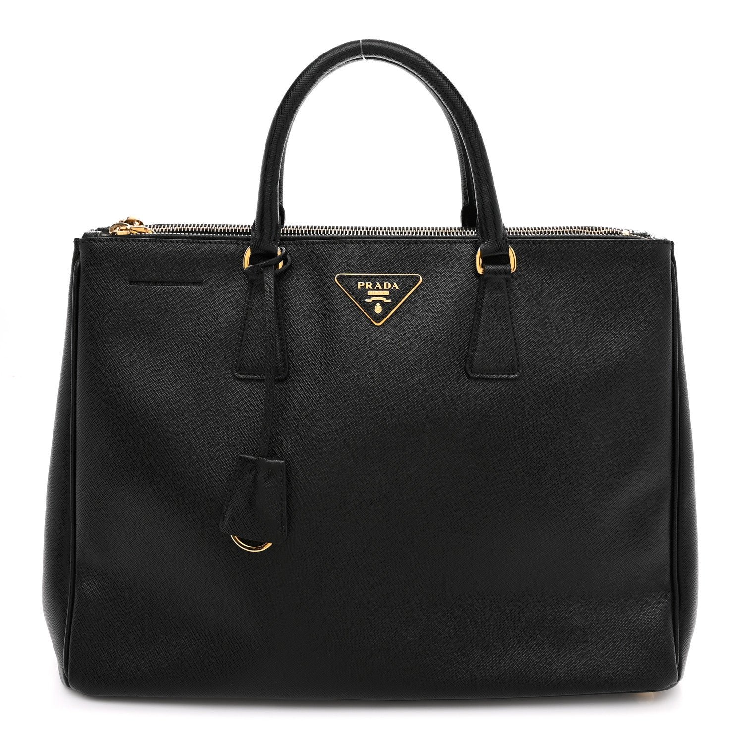 Prada Saffiano Lux Large Galleria Double Zip Tote Black
